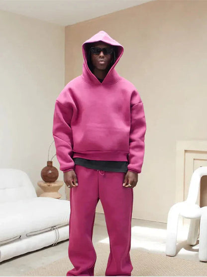 Tracksuit with hoodie and trousers in loose fit