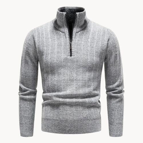 Hugo | Jumper with Quarter Zip and Stand-Up Collar