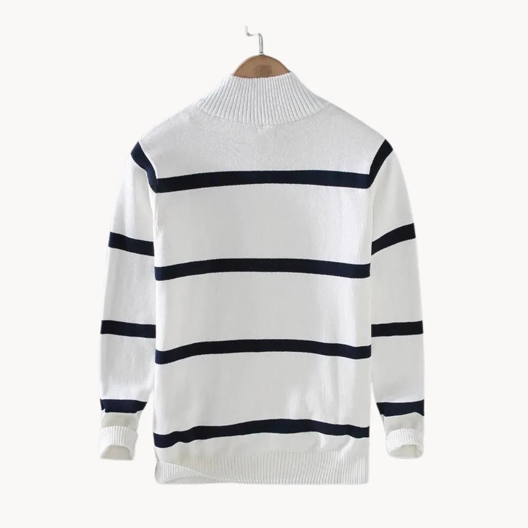 Hugo | Jumper with Quarter Zip and Stand-Up Collar