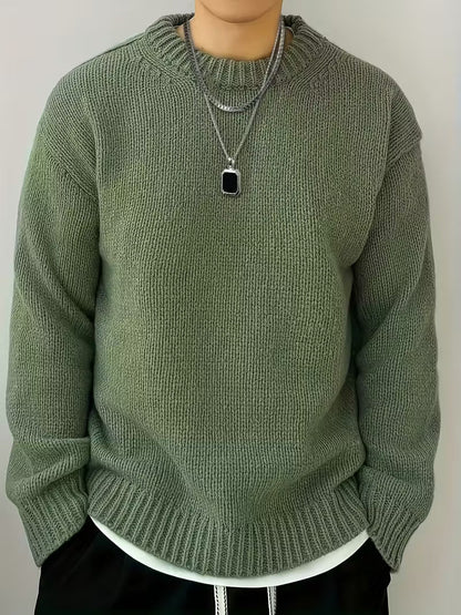 Round Neck Ribbed Sweater