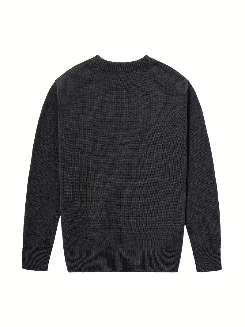 Round Neck Ribbed Sweater