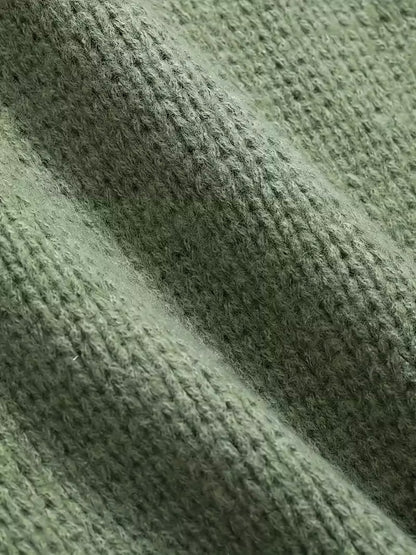 Round Neck Ribbed Sweater