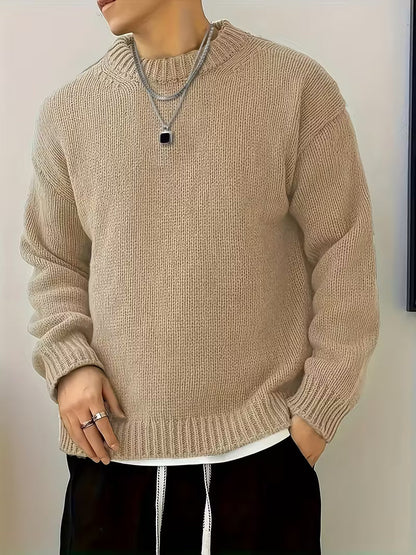 Round Neck Ribbed Sweater