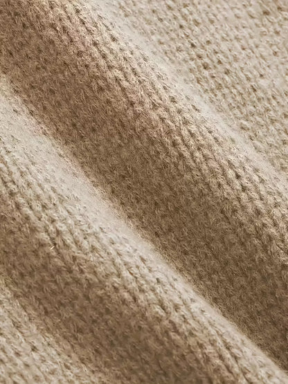 Round Neck Ribbed Sweater