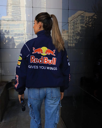 Unisex Racing jacket with high collar and full zip