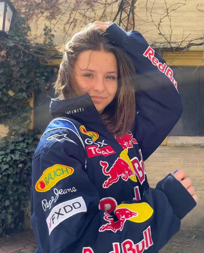 Unisex Racing jacket with high collar and full zip