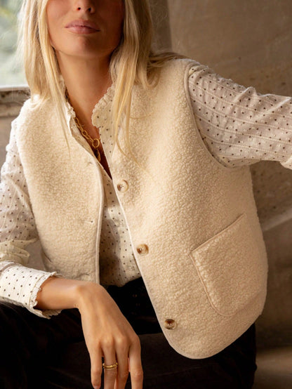 Cardigan with Leopard Print and Two Pockets