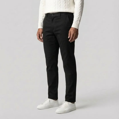 Black Chinos with Regular Fit and Straight Legs