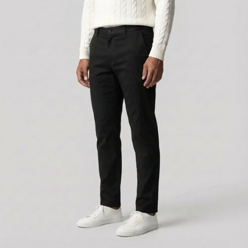 Black Chinos with Regular Fit and Straight Legs