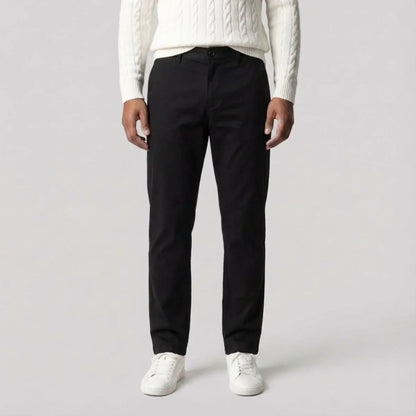 Black Chinos with Regular Fit and Straight Legs