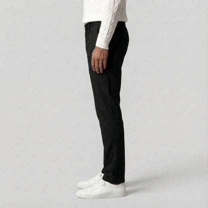 Black Chinos with Regular Fit and Straight Legs