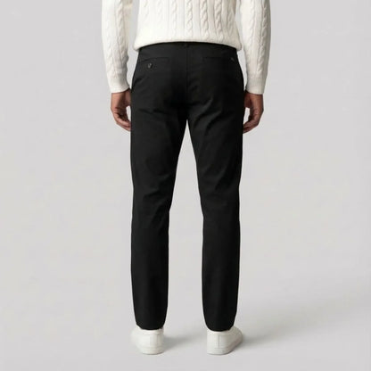 Black Chinos with Regular Fit and Straight Legs