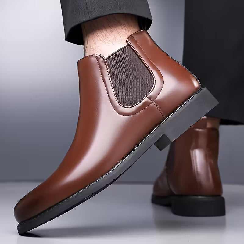 High boots with weather-resistant upper