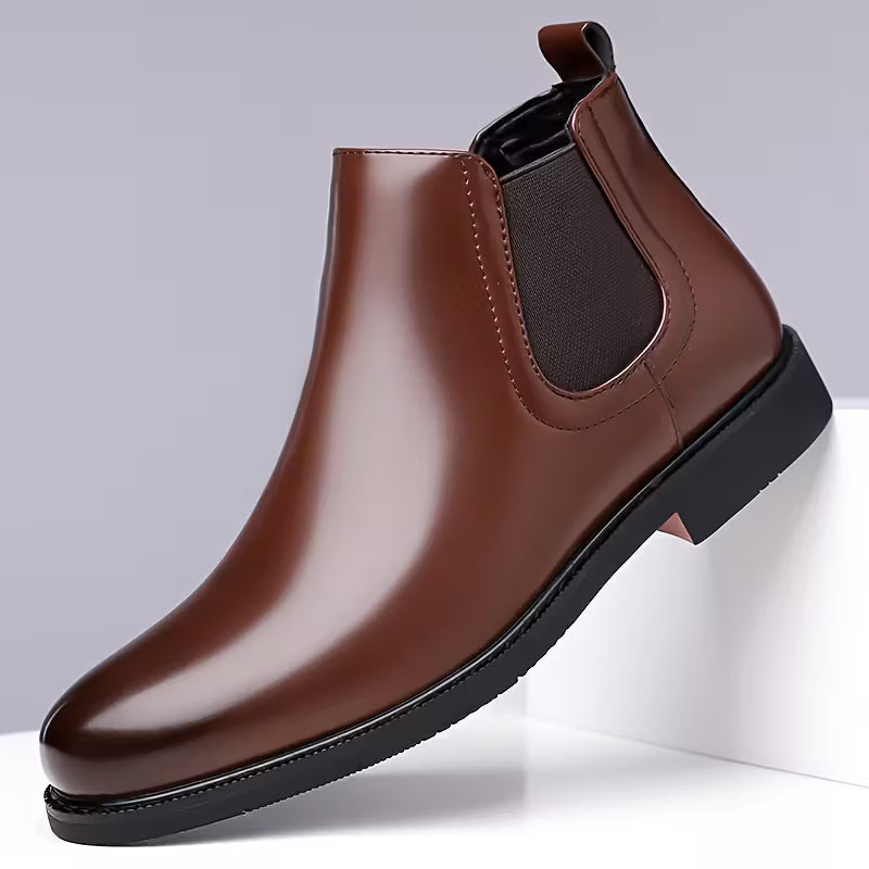High boots with weather-resistant upper