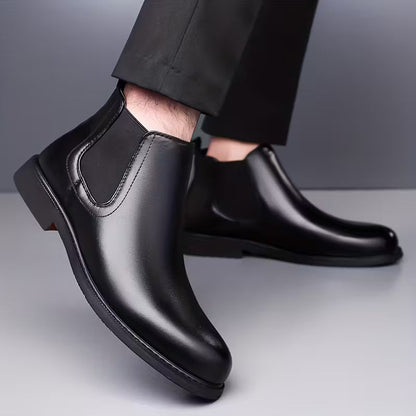 High boots with weather-resistant upper