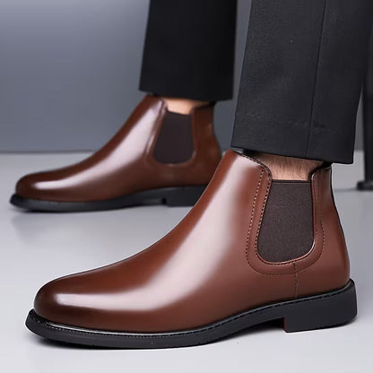 High boots with weather-resistant upper