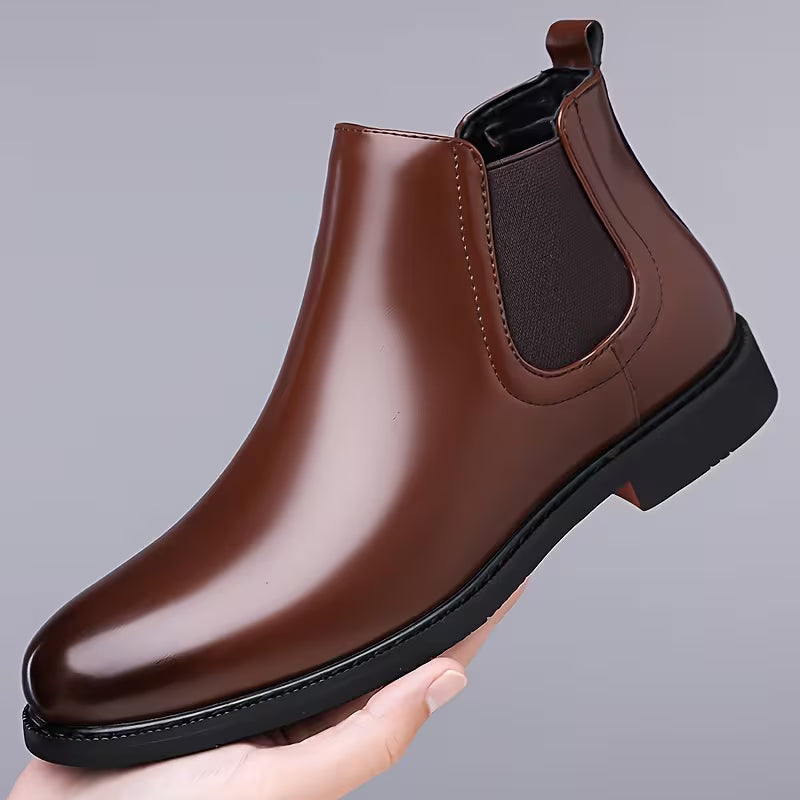 High boots with weather-resistant upper