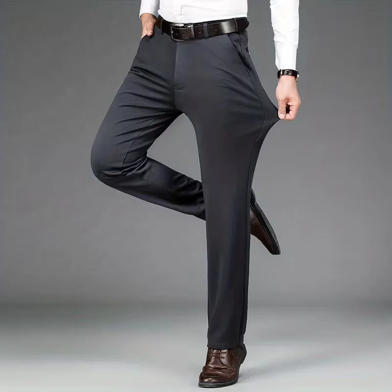 Business Trousers with Straight Legs