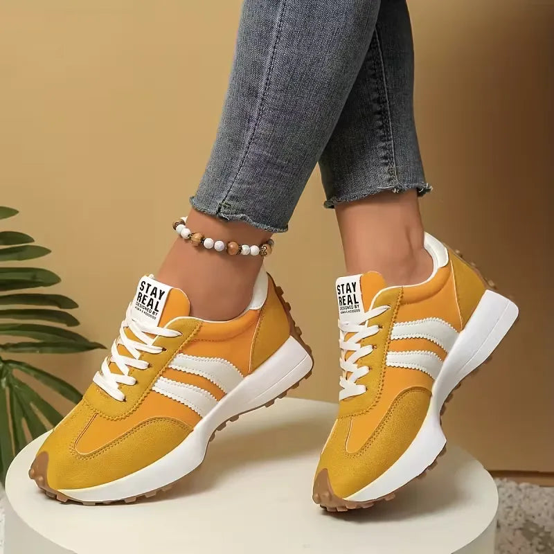 Platform sneakers with thick sole