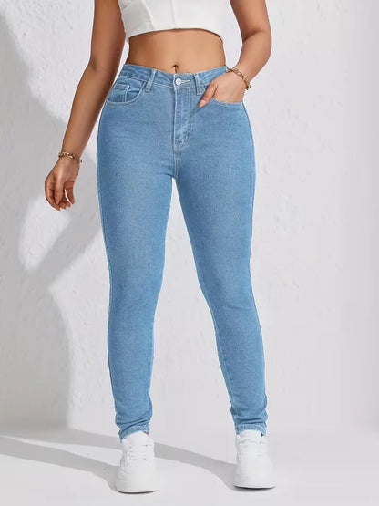 Skinny jeans with high waist