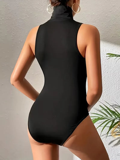 Bodysuit with Turtle Neckline