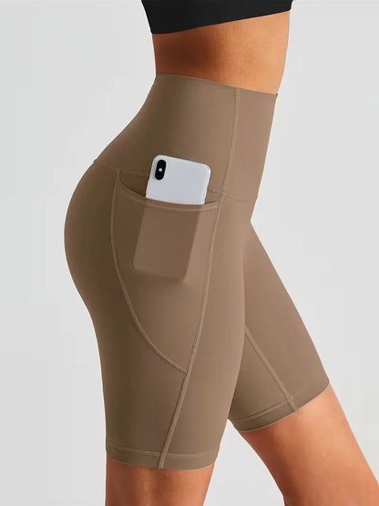 High-Waisted Sports Shorts