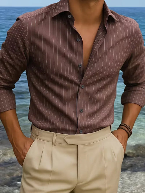 Casual Shirt with V-Neck