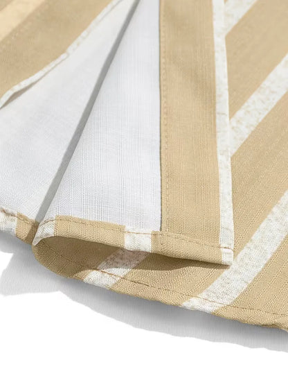Short Sleeve Shirt with Vertical Stripes