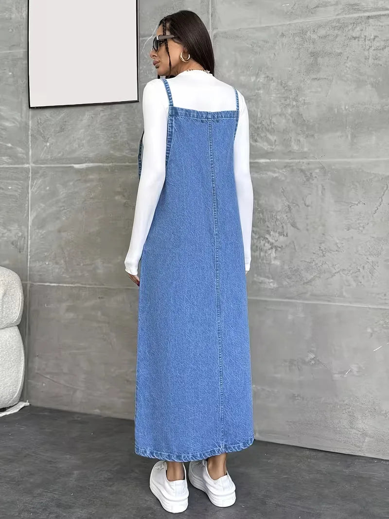Shirt Dress with Spaghetti Straps