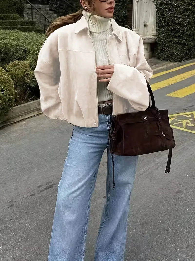 Bomber jacket with oversized fit
