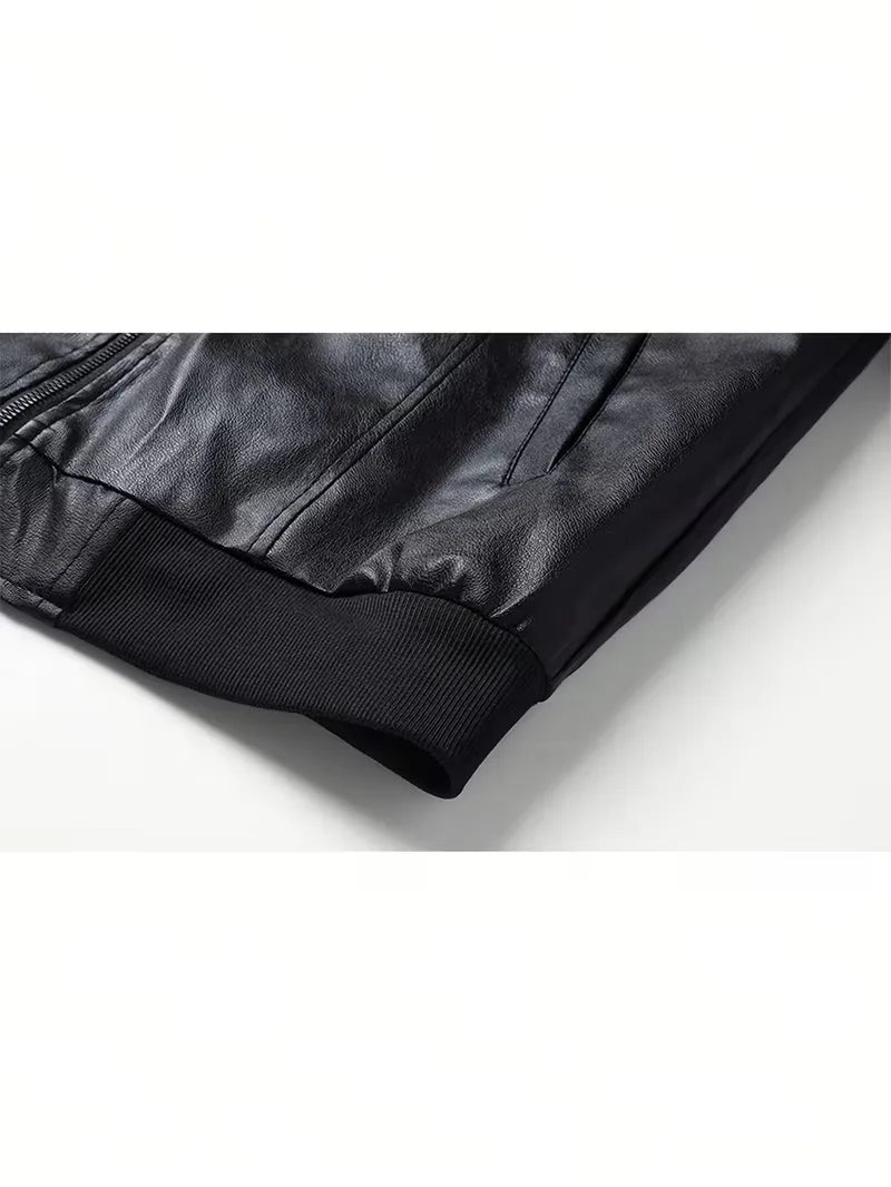 Slim Fit Bomber Jacket with Long Sleeves