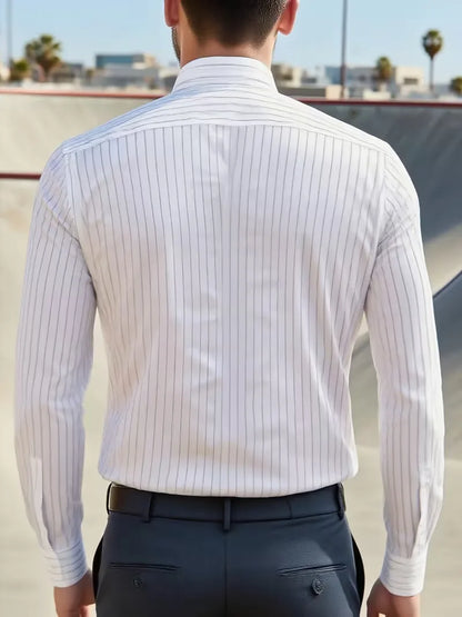 Smart shirt with mandarin collar