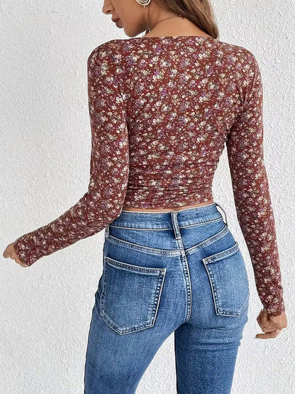 Long-sleeve with floral print