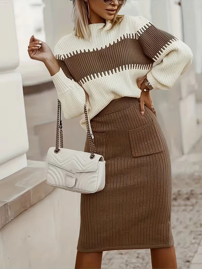 Two-Piece Set with Ribbed Texture