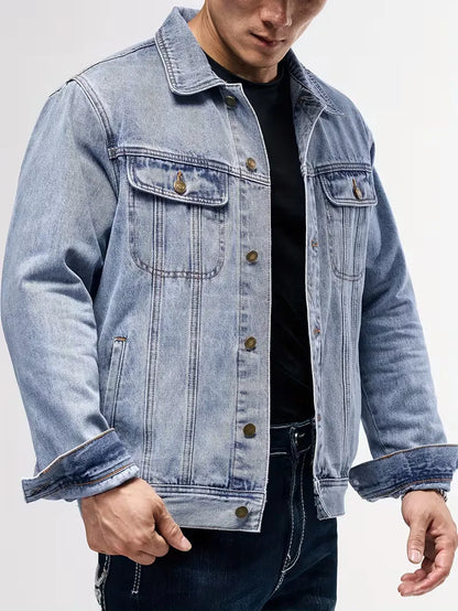 Denim Jacket with Long Sleeves