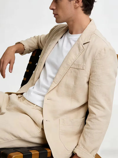 Blazer with Notched Lapel