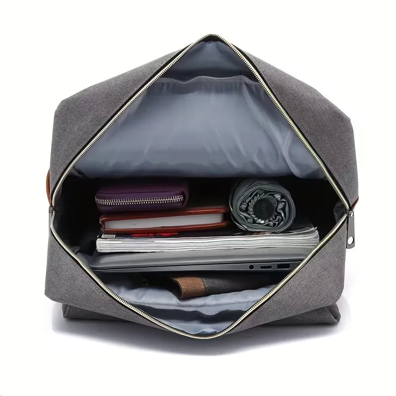 Backpack with flap and adjustable shoulder straps