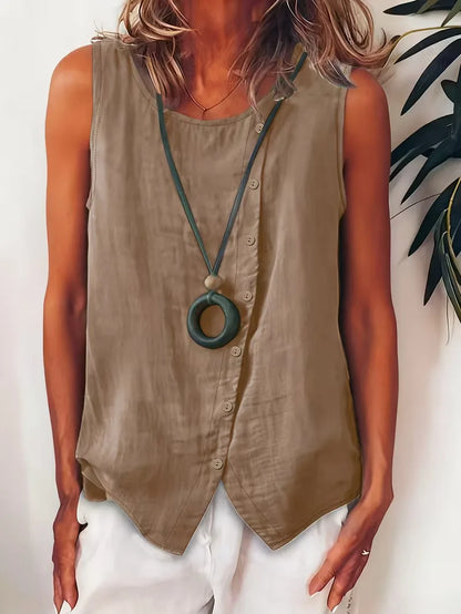 Bohemian ladies' blouse with buttons