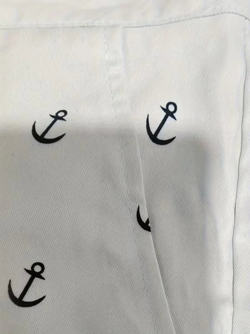 Shorts with Anchor Pattern