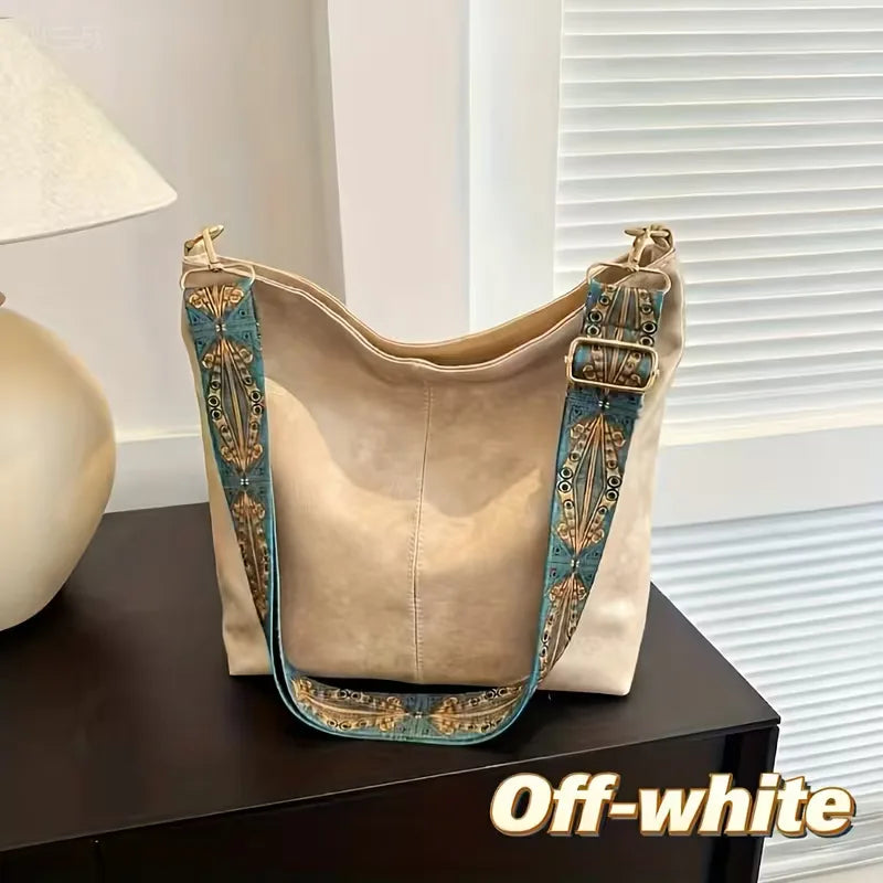 Shoulder Bag with Colourful Strap