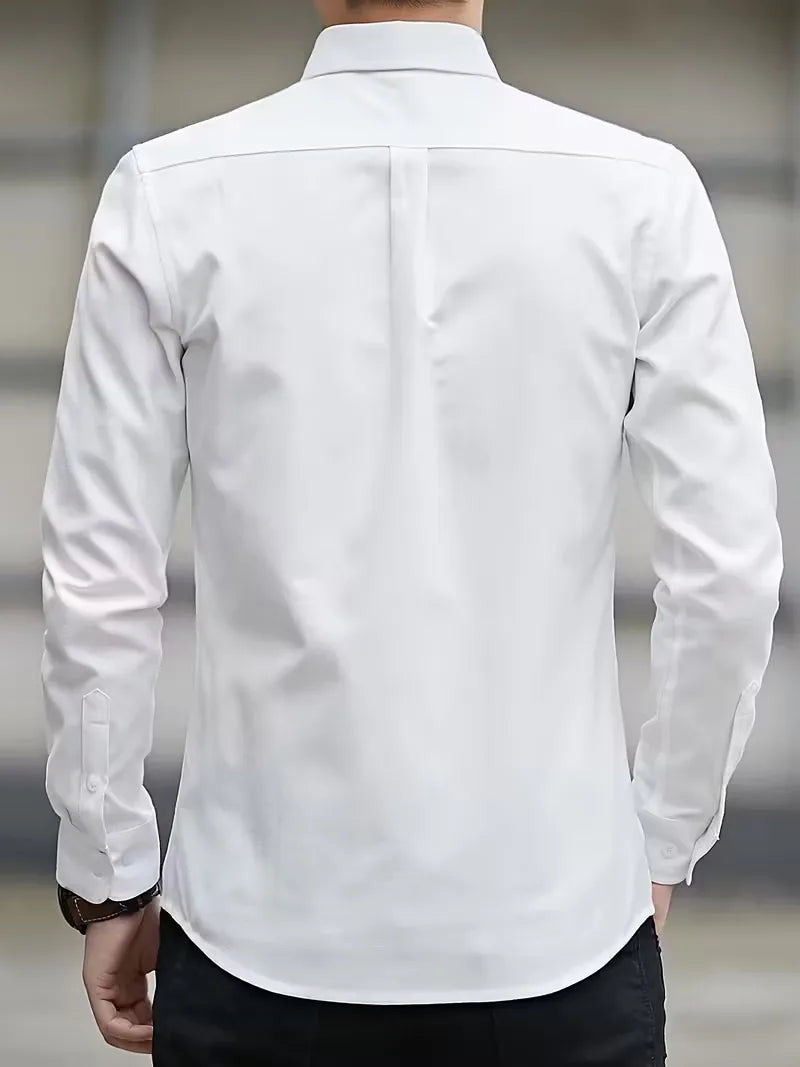 Casual shirt with mandarin collar