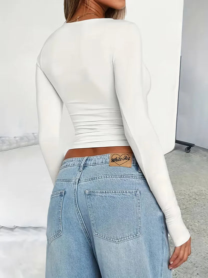 Longsleeve Cropped Slim Fit