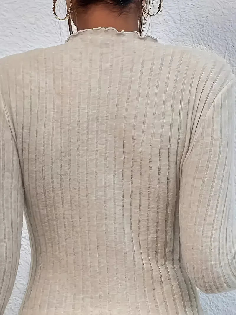 Long-sleeve with mock neckline