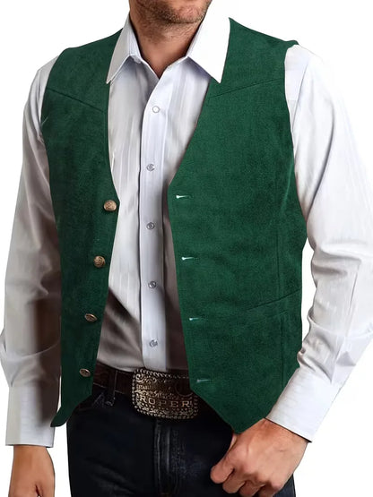 Waistcoat with V-neck and Buttons
