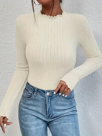 Long-sleeve with mock neckline