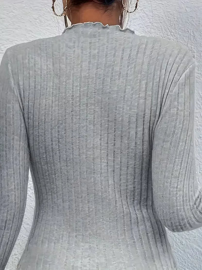 Long-sleeve with mock neckline