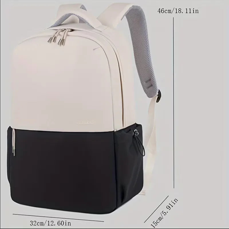 Two-tone backpack with adjustable straps