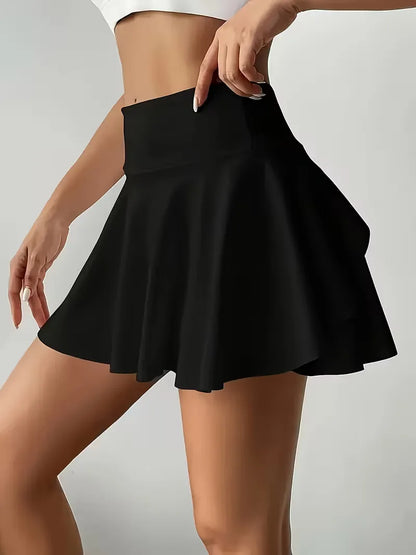 Pleated Skirt with High Waist