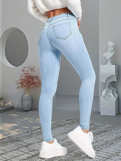 Skinny jeans with high waist