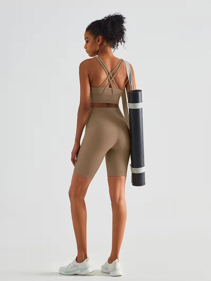 High-Waisted Sports Shorts